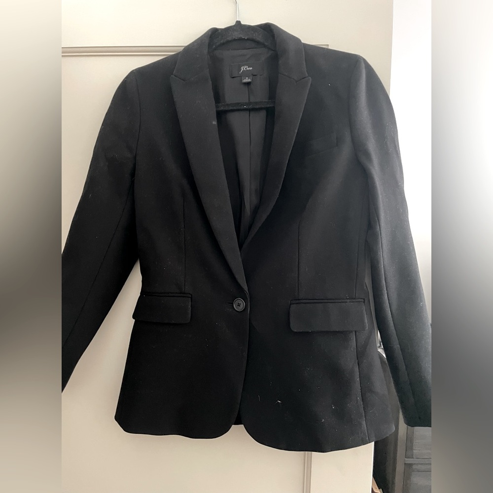 J Crew Fitted Black Blazer